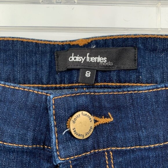 DAISY FUENTES Moda Dark Wash Indigo Jeans Boot Cut - Picture 3 of 5